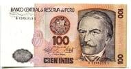 Peru, 100 Intis Geldschein, Banknote, -
