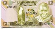 Sambia (Zambia), 2 Kwacha Geldschein, Banknote, -