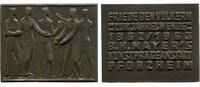 BRD - Deutschland, Medaille v. Rudolf Hauck (B. H. Mayer, Pforzheim) Jahreswende: FRIEDEN DEN VÖLKERN, -