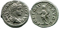 Römisches Reich - Kaiserzeit, Denar, Rom Caracalla, 211-217: Felicitas, -