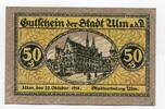 Württemberg, 50 Pf Ulm - Stadt, -