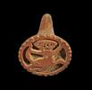 Ancient art Pre-Columbian Ceramic stamp seal, Nicoya w monkey 1st. mill. AD -