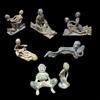 Asian art Coll. of 7 old India Erotic bronze figural groups, 19th-20th. cent. -