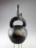 Ancient art Large Ancient Pre-Columbian Preruvian Chim Stirrup pottery vessel! -