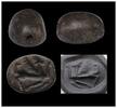 Ancient art Interesting Assyrian scaraboid stamp seal with Griffin, 2nd. mill. BC -