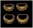 Ancient art Eastern Roman or Parthian Gold earrings, c. 1st.-2nd. cent. AD   