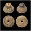 Ancient art Pair of Quality XL Pre-Columbian Moche - Chimú spindlewhorls -