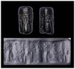 Ancient art Nice Assyrian blackstone cylinder seal, c. 1200-800 BC -