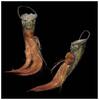 Medieval & later artifacts Rare headhunters brass horn container, Nagaland, 18th-19th. cent. -