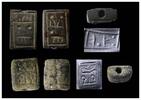 Ancient art Pair of Egyptian hardstone tabloid stamp seals, 3rd.-2nd. mill. BC -