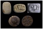 Ancient art Pair of nice stamp seals, incl. one scarab, Egypt, New Kingdom -