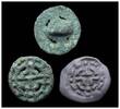 Ancient art Large Bactrian openwork bronze stamp seal w cross, 3rd. mill. BC -