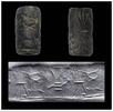 Ancient art Mesopotamian Pre-Dynastic stone cylinder seal, 3rd. mill. BC -