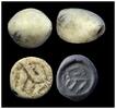 Ancient art Fine larger marple stamp seal w animal, Mesopotamia, Uruk period, -
