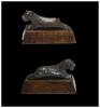 Ancient art Large Egyptian bronze amulet figure of a leaping Dog -