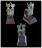 Ancient art Egypt: Gilt double Uraeus bronze finial w Phallus!, c. 66430 BC. -