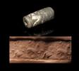 Ancient art Ancient Middle Assyrian stone cylinder seal, 1363-912 BC. -