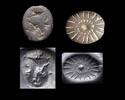 Ancient art Attractive Middle Assyrian bifacial scaraboid seal, 2nd. mill. BC -