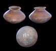 Ancient art Large decorated Pre-Columbian globular pottery jar, pre 1000 AD -