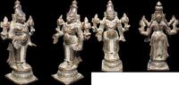 Asian art Lovely South Indian bronze figure of Vishnu, c. 18th. cent -