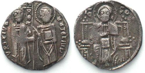 Serbien  SERBIA Grosso STEFAN UROS II MILUTIN 1282-1321 silver VF+