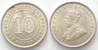 Straits Settlements STRAITS SETTLEMENTS 10 Cents 1927 GEORGE V silver BU!!! -