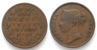 Straits Settlements STRAITS SETTLEMENTS Cent 1862 VICTORIA copper SCARCE!!! VF -