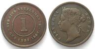 Straits Settlements STRAITS SETTLEMENTS 1 Cent 1887 VICTORIA bronze VF-XF -