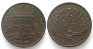 Kanada - Lower Canada LOWER CANADA 1842 Penny token BANK OF MONTREAL 2 Sous copper AU! -