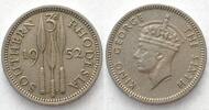Südrhodesien SOUTHERN RHODESIA 3 Pence 1952 GEORGE VI Cu-Ni XF! -
