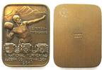 Schweiz - Medaillen 2ND NATIONAL GYMNASTIC FESTIVAL OBWALDEN NIDWALDEN 1936 plaque bronze 45x61mm -