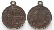 Schweiz - Schützenmedaillen GENEVA 1887 SHOOTING FESTIVAL Medal bronze 23mm -