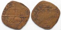 Liege, Bistum LIEGE. Brule 1554 GEORGE OF AUSTRIA copper SCARCE YEAR! -