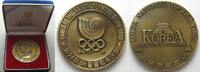 Südkorea - Medaillen OLYMPIA SEOUL 1988 Official Medal by SLOOC bronze 75mm SCARCE! -