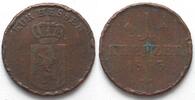Oberhessen Germany OBER-HESSEN Kreuzer 1833 WILHELM II of HESSE-CASSEL copper VF -