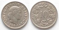 Schweiz SWITZERLAND 10 Rappen 1944 Cu-Ni UNC!!! -