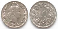 Schweiz SWITZERLAND 10 Rappen 1944 Cu-Ni UNC!!! -