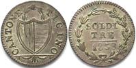 Schweiz - Tessin Swiss TICINO 3 Soldi 1838 billon UNC-!!! -