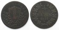 Schweiz - St. Gallen SAINT GALL Canton 1/2 Batzen 1815 billon VF -