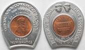 Vereinigte Staaten von Amerika - Tokens KRAUSE NUMISMATICS 1997 A.N.A. CONVENTION encased Lincoln Cent GOOD LUCK -
