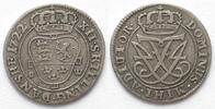 Dänemark DENMARK 12 Skilling 1722 FREDERIK IV silver VF+ -