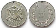 Schweiz - Schützenmedaillen GENEVA 1877 CANTONAL SHOOTING FESTIVAL Medal tin 32mm -