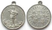 Schweiz - Schützenmedaillen GENEVA 1882 FEDERAL SHOOTING FESTIVAL Medal tin 33mm -
