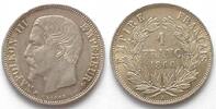 Frankreich FRANCE 1 Franc 1860 A (b) NAPOLEON III silver UNC-!!! -