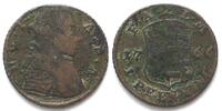 Anhalt-Zerbst Germany ANHALT-ZERBST Pfennig 1766 FRIEDRICH AUGUST copper VF -