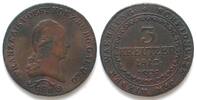 Haus Habsburg AUSTRIA 3 Kreuzer 1812 B Kremnitz mint FRANZ I copper XF! -