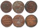 Schweiz - Schwyz Swiss SCHWYZ 3 x Rappen 1816 copper different die types SCARCE YEAR! VF, XF, XF -