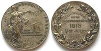 Argentinien - Medaillen ARGENTINA Medal 1916 INDEPENDENCE CENTENNIAL silvered bronze 40mm XF -