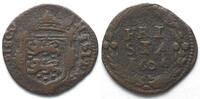 Niederlande - Friesland Netherlands FRIESLAND Duit 1606 copper VF -