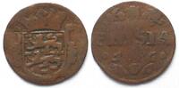 Niederlande - Friesland NETHERLANDS - FRIESLAND Duit 1686 Lion copper aVF -